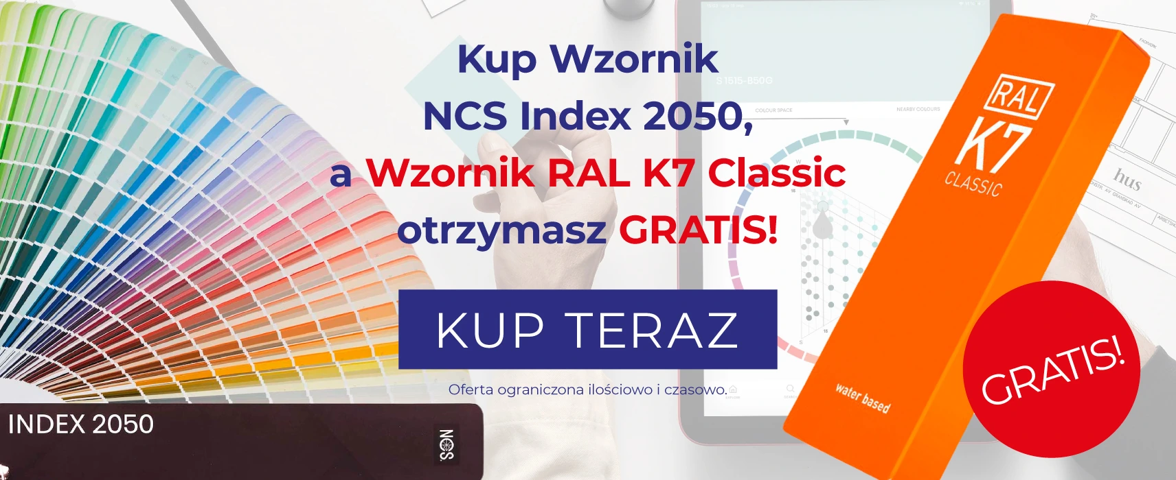 Kup wzornik NCS Index 2050 a wzornik RAL K7 Classic otrzymasz Gratis