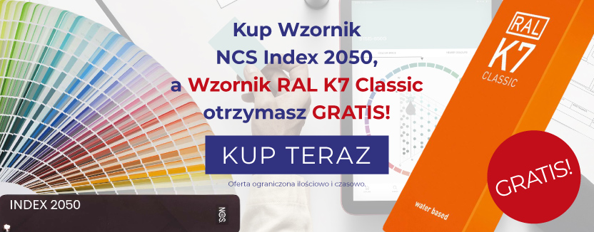 Kup wzornik NCS Index 2050 a wzornik RAL K7 Classic otrzymasz za GRATIS!